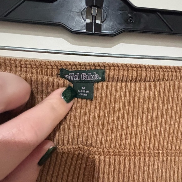 Wild Fable Tan Ribbed Pants Medium - Picture 3 of 6